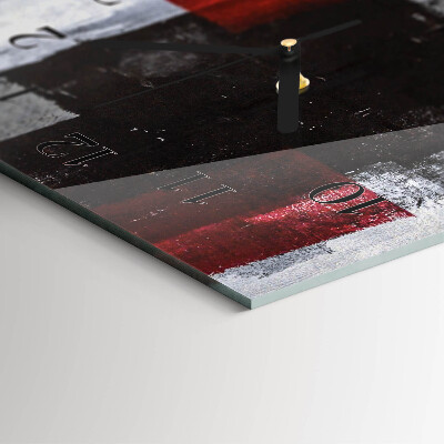 Horloge verticale en verre Abstraction