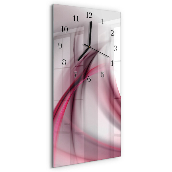 Horloge verticale en verre Abstraction