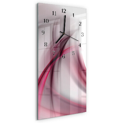Horloge verticale en verre Abstraction