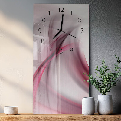 Horloge verticale en verre Abstraction