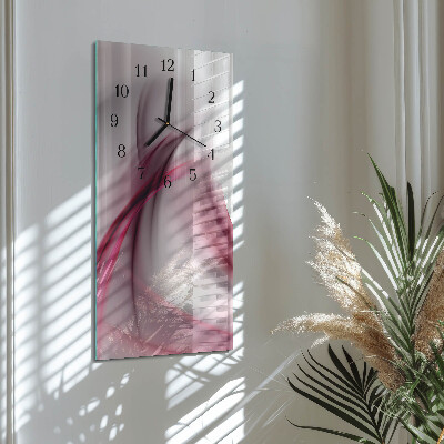 Horloge verticale en verre Abstraction