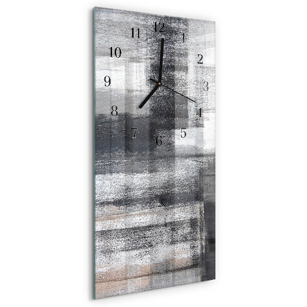 Horloge verticale en verre Contraste