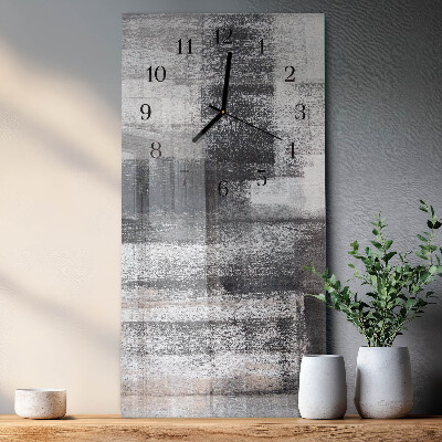 Horloge verticale en verre Contraste