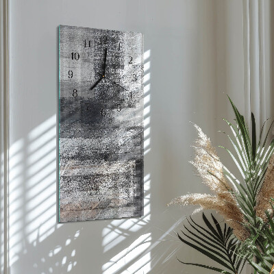 Horloge verticale en verre Contraste