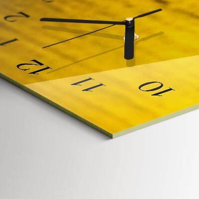 Horloge verticale en verre Champ de fleurs