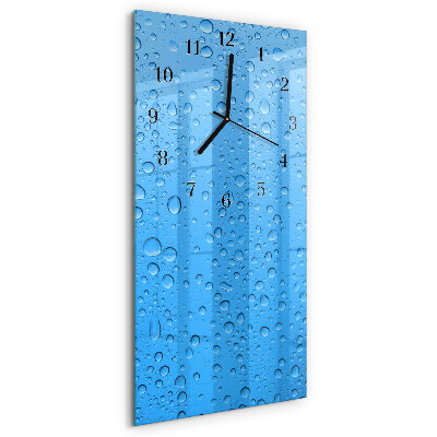 Horloge verticale en verre Une goutte d'eau