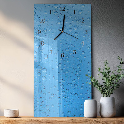 Horloge verticale en verre Une goutte d'eau