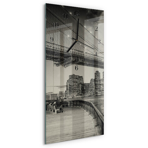 Horloge verticale en verre Perspectives