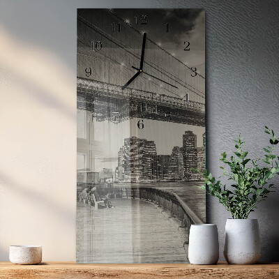 Horloge verticale en verre Perspectives