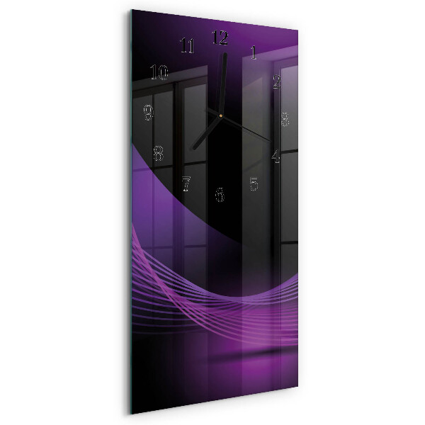 Horloge verticale en verre Abstraction