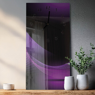 Horloge verticale en verre Abstraction