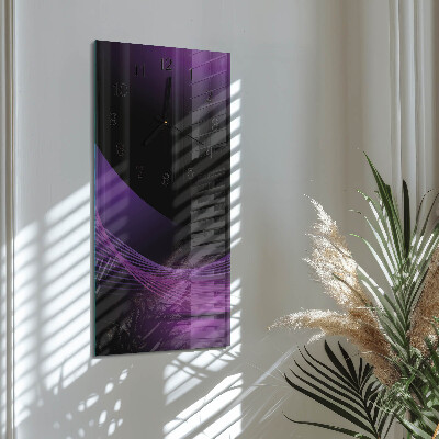 Horloge verticale en verre Abstraction