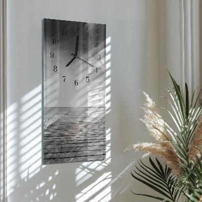 Horloge verticale en verre Pont