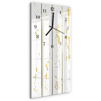 Horloge verticale en verre Plancher en bois