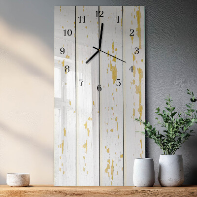 Horloge verticale en verre Plancher en bois