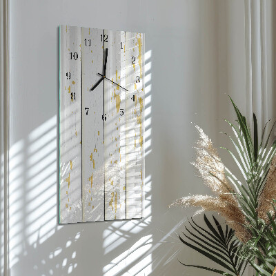Horloge verticale en verre Plancher en bois