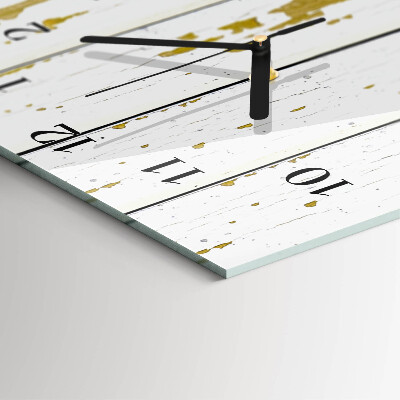 Horloge verticale en verre Plancher en bois