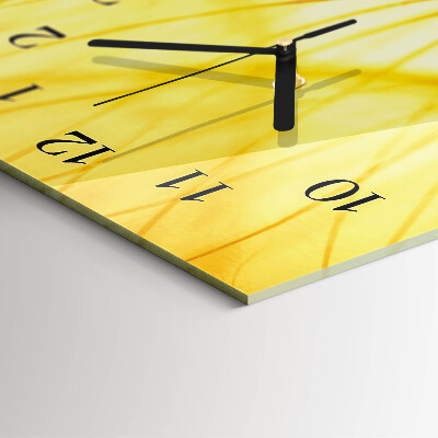 Horloge verticale en verre Fleur