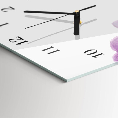 Horloge verticale en verre Orchidées