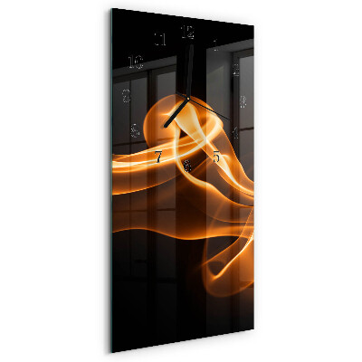 Horloge verticale en verre Abstraction
