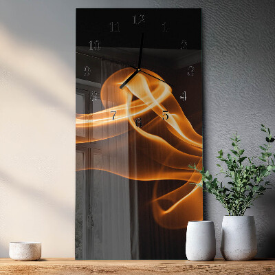 Horloge verticale en verre Abstraction