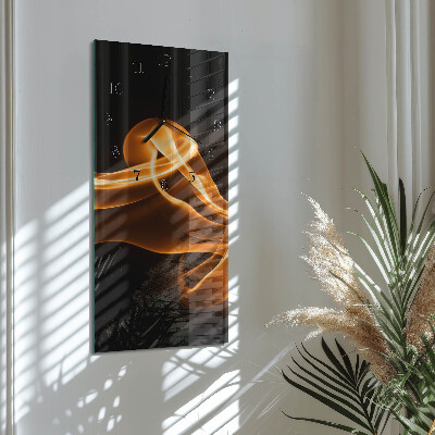 Horloge verticale en verre Abstraction