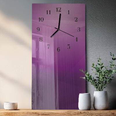Horloge verticale en verre Matériel
