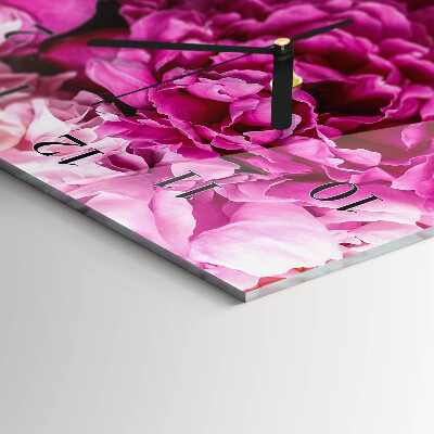 Horloge verticale en verre Pivoine