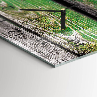 Horloge verticale en verre Planches de bois