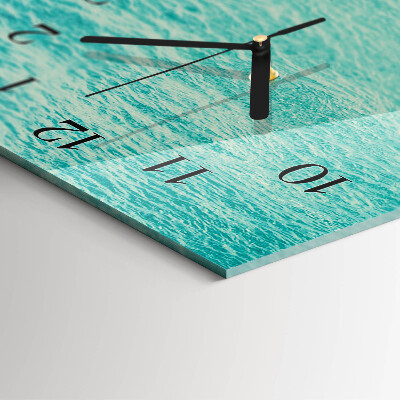 Horloge verticale en verre Eau