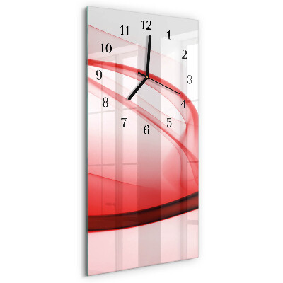 Horloge verticale en verre Lignes abstraites