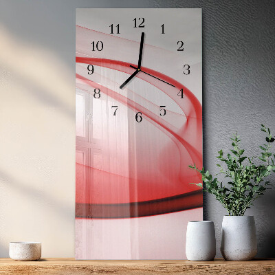 Horloge verticale en verre Lignes abstraites