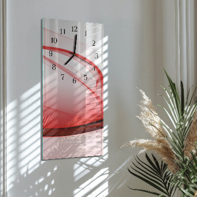 Horloge verticale en verre Lignes abstraites