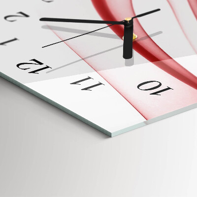Horloge verticale en verre Lignes abstraites
