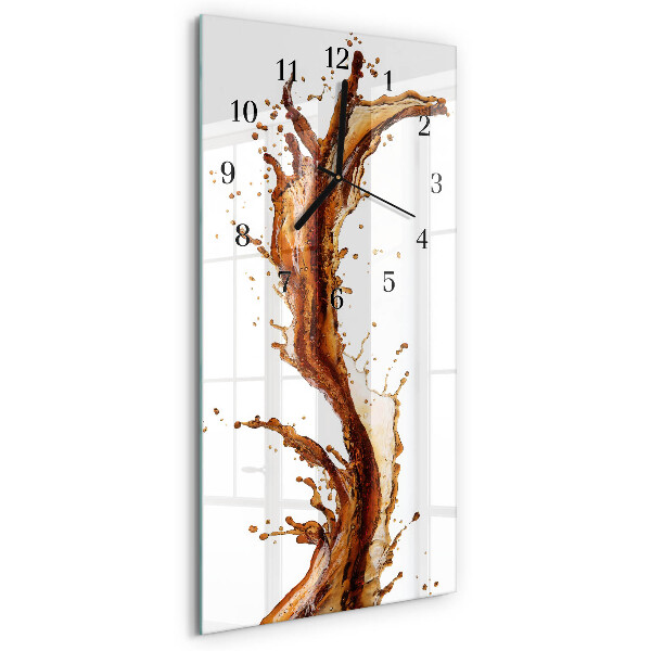Horloge verticale en verre Eau