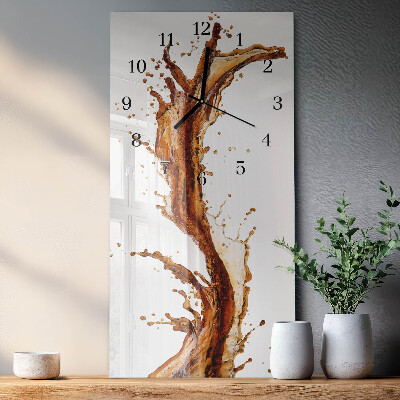 Horloge verticale en verre Eau