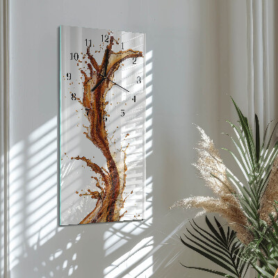 Horloge verticale en verre Eau