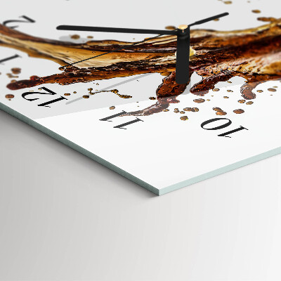 Horloge verticale en verre Eau