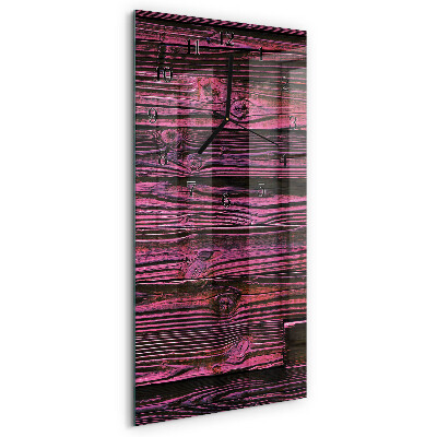 Horloge verticale en verre Panneaux en bois