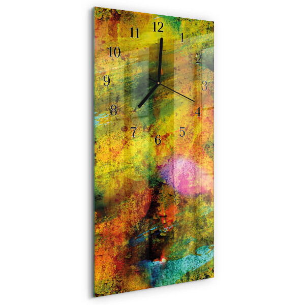 Horloge verticale en verre Chaos
