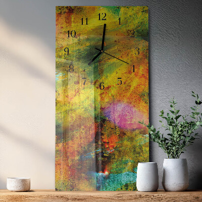 Horloge verticale en verre Chaos