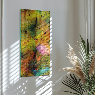 Horloge verticale en verre Chaos
