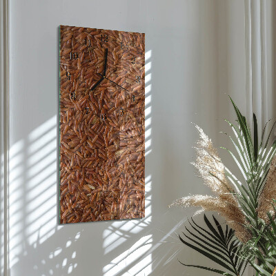 Horloge verticale en verre Riz