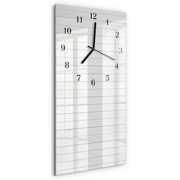 Horloge verticale en verre Rayures