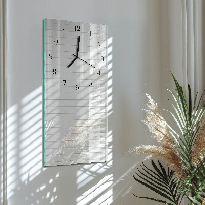 Horloge verticale en verre Rayures