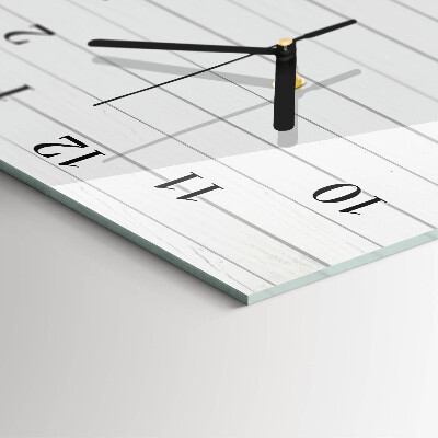 Horloge verticale en verre Rayures