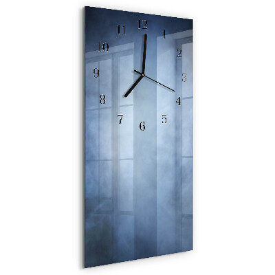 Horloge verticale en verre Fumée