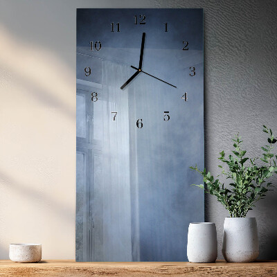Horloge verticale en verre Fumée