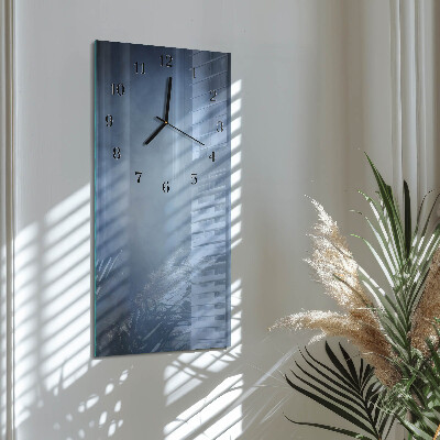 Horloge verticale en verre Fumée