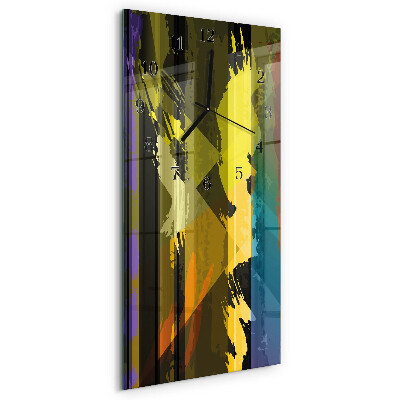Horloge verticale en verre Morceau